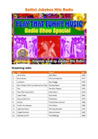 Setlist - PLAY THAT FUNKY MUSIC